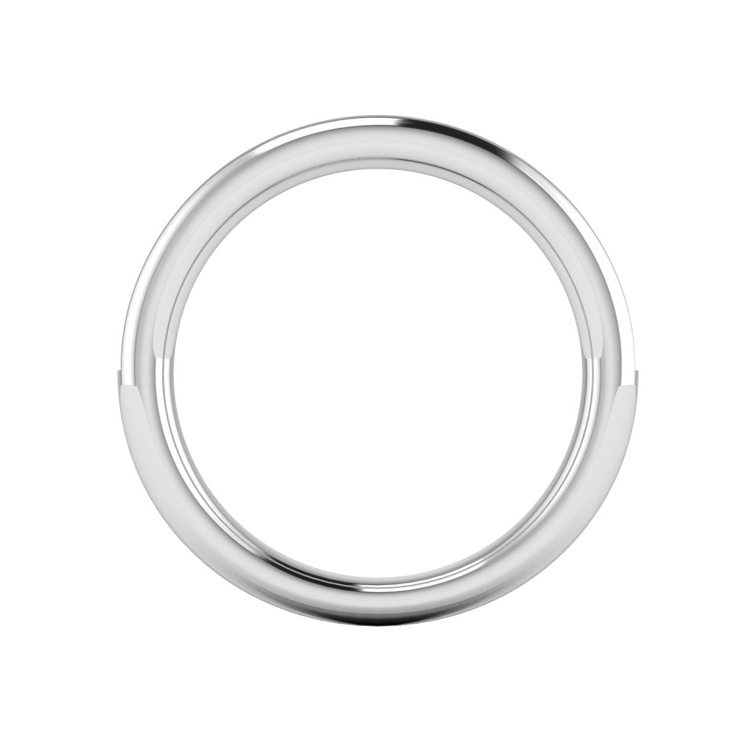 flatview of a platinum or white gold lab grown diamond channel set wedding band with princess cut lab grown diamonds