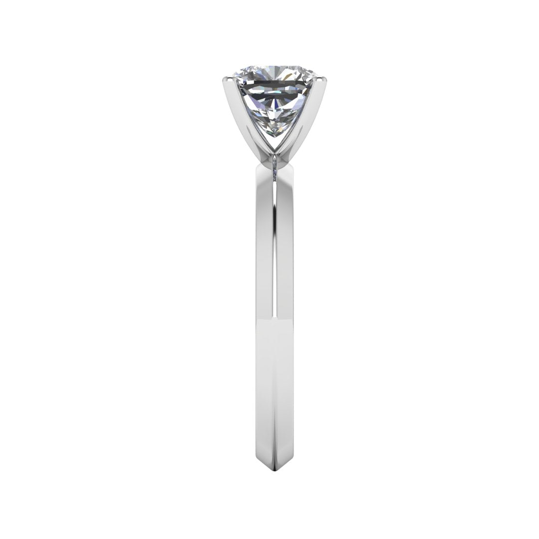 Layla – Cushion Cut Floating Solitaire Engagement Ring - Ahimsa London