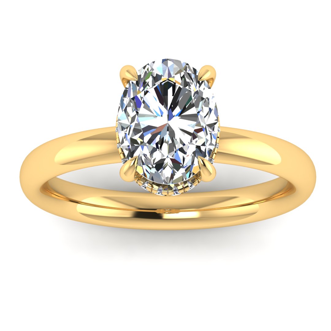 Hidden Halo Engagement Rings